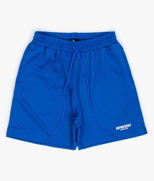 Represent Owners Club Mesh Shorts in Cobalt Blue Front Shot EQVVS