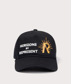 Horizons Cap in Black by Represent. EQVVS Front Angle Shot