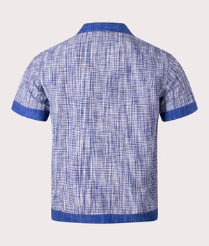 Border Road Shirt in Blue Navy by Universal works. EQVVS back angle shot