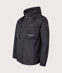 Crux Hooded Overshirt: 001 Black