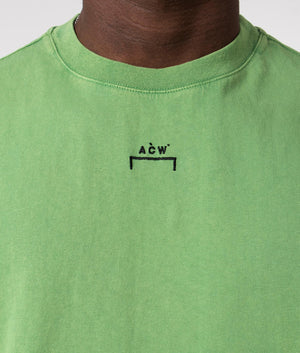 A-COLD-WALL Essential T-Shirt in volt green Detail shot at EQVVS