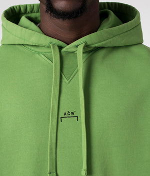 A-COLD-WALL Essential Hoodie in volt green Detail shot at EQVVS