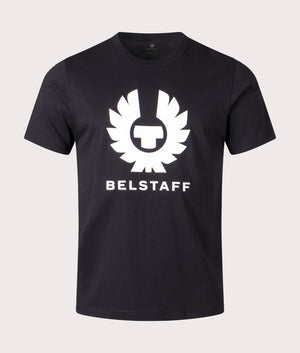 Belstaff Phoenix T-Shirt in Black. EQVVS Front Angle Shot.
