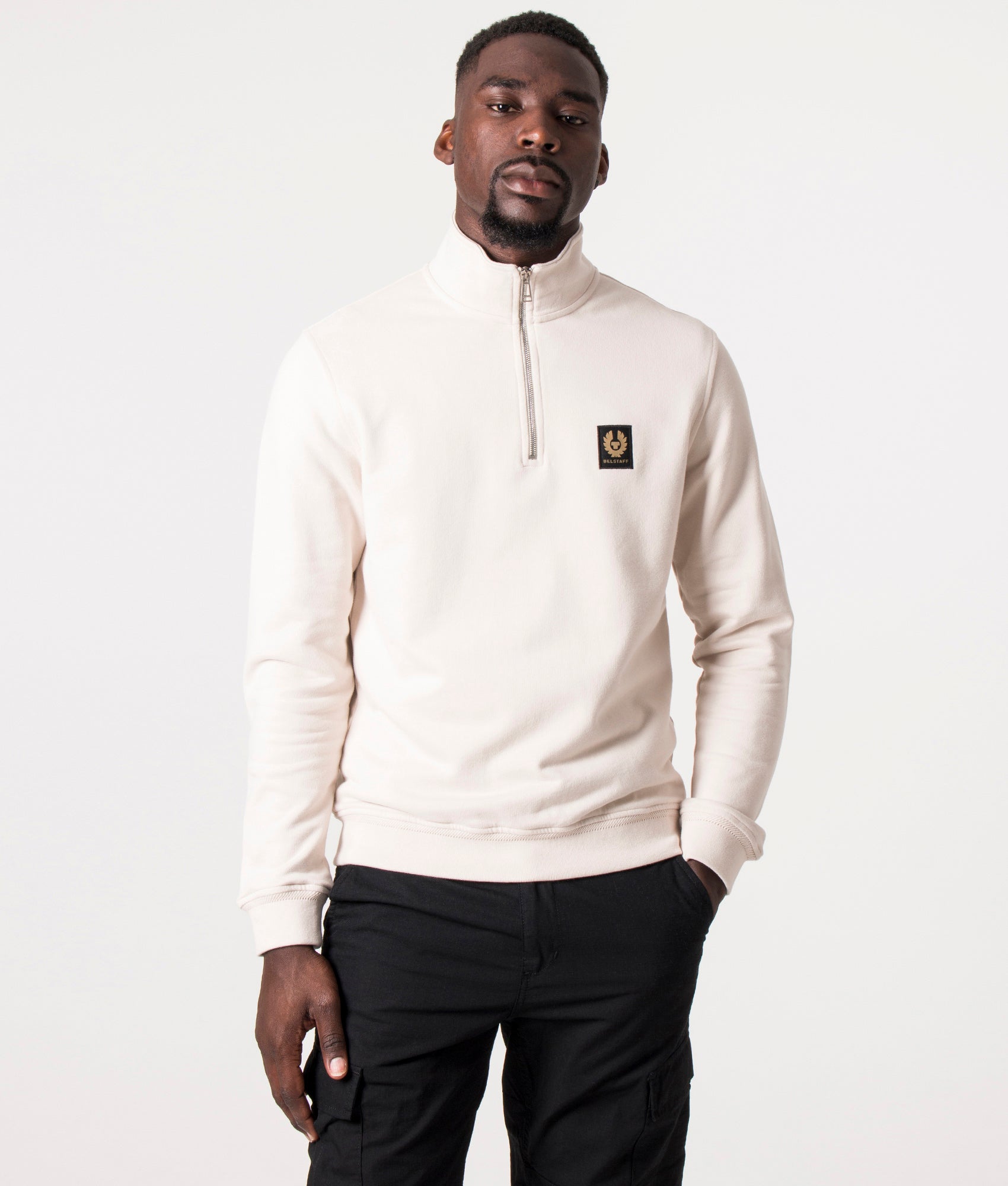Belstaff Quarter Zip Sweatshirt Moonbean Belstaff EQVVS