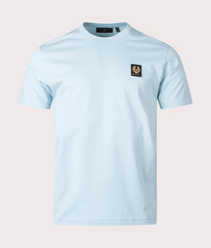 Belstaff T-Shirt in skyline blue front shot at EQVVS