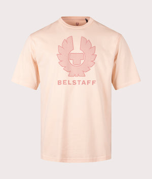 Belstaff Hex Phoenix T-Shirt in peach front shot at EQVVS