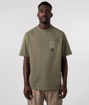 Relaxed-Fit-Clifton-T-Shirt-True-Olive-Belstaff-EQVVS-Front-Image