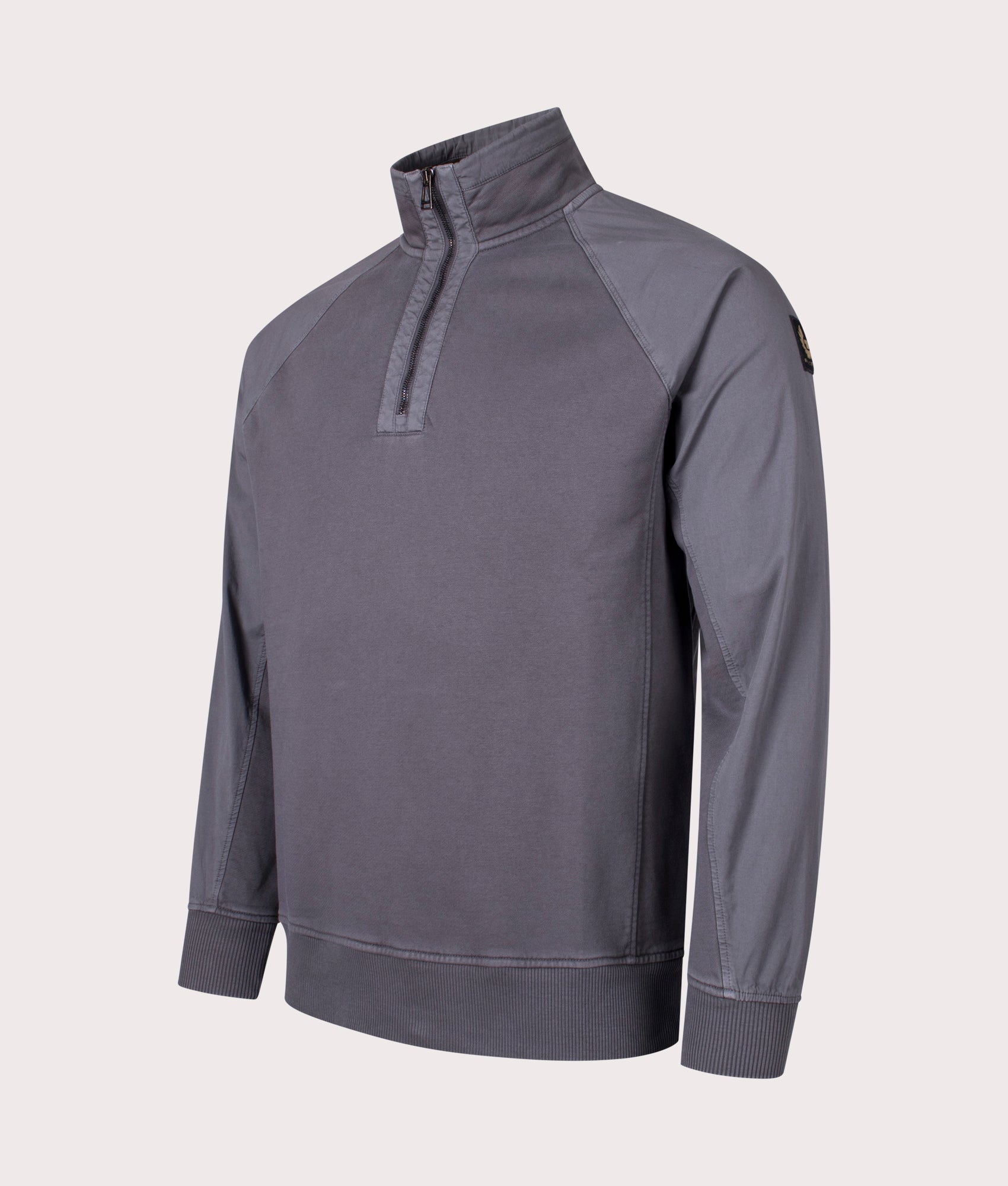 Clifton Quarter Zip Sweatshirt in Slate | Belstaff | EQVVS