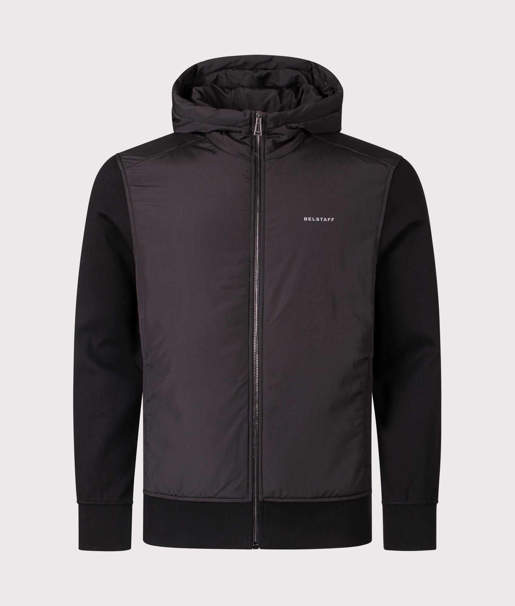 Alloy Zip Through Hoodie in Black | Belstaff | EQVVS