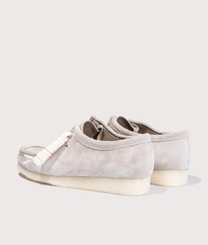 Clarks Wallabee Suede in Pale Grey Back Shot at EQVVS