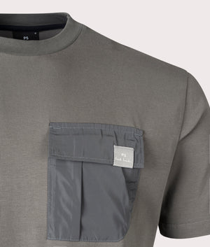 Pocket T-Shirt Grey, PS Paul Smith, EQVVS, Mannequin detail shot