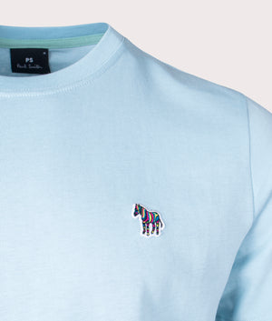 Zebra Badge T-Shirt Light Blue, PS Paul Smith, EQVVS, Mannequin detail shot