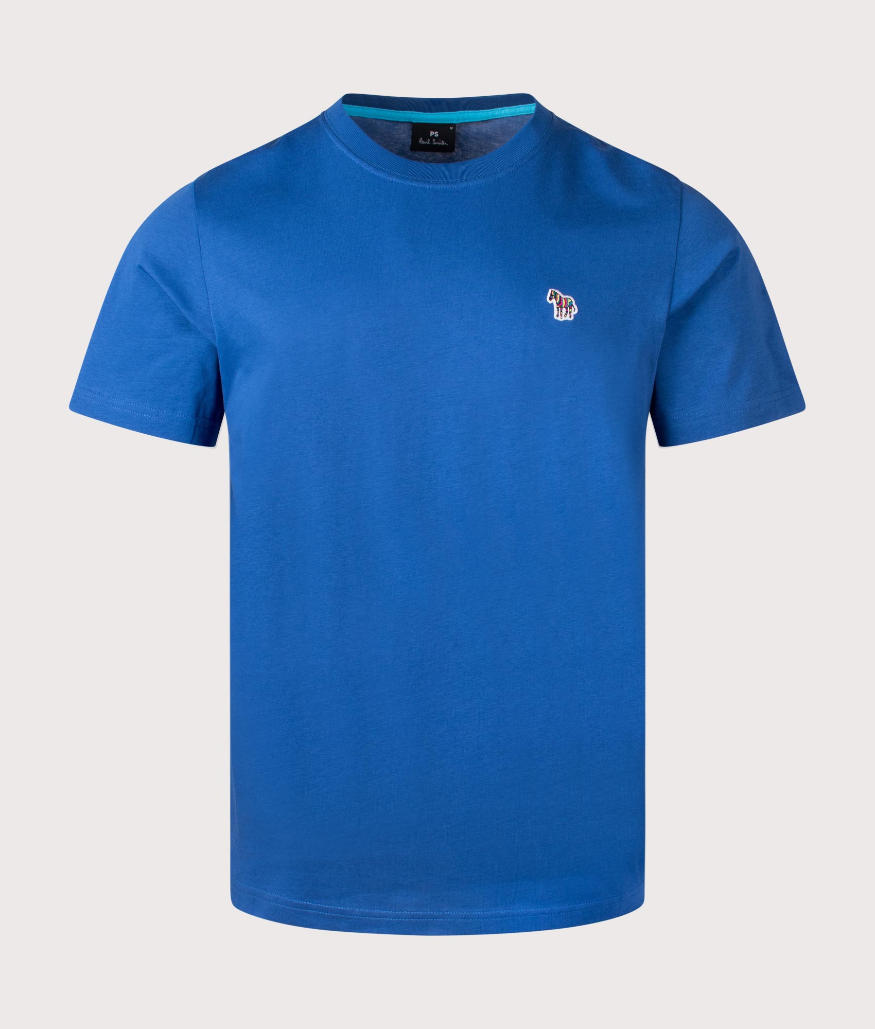 Organic Cotton Zebra T-Shirt in Petrol Blue | PS Paul Smith