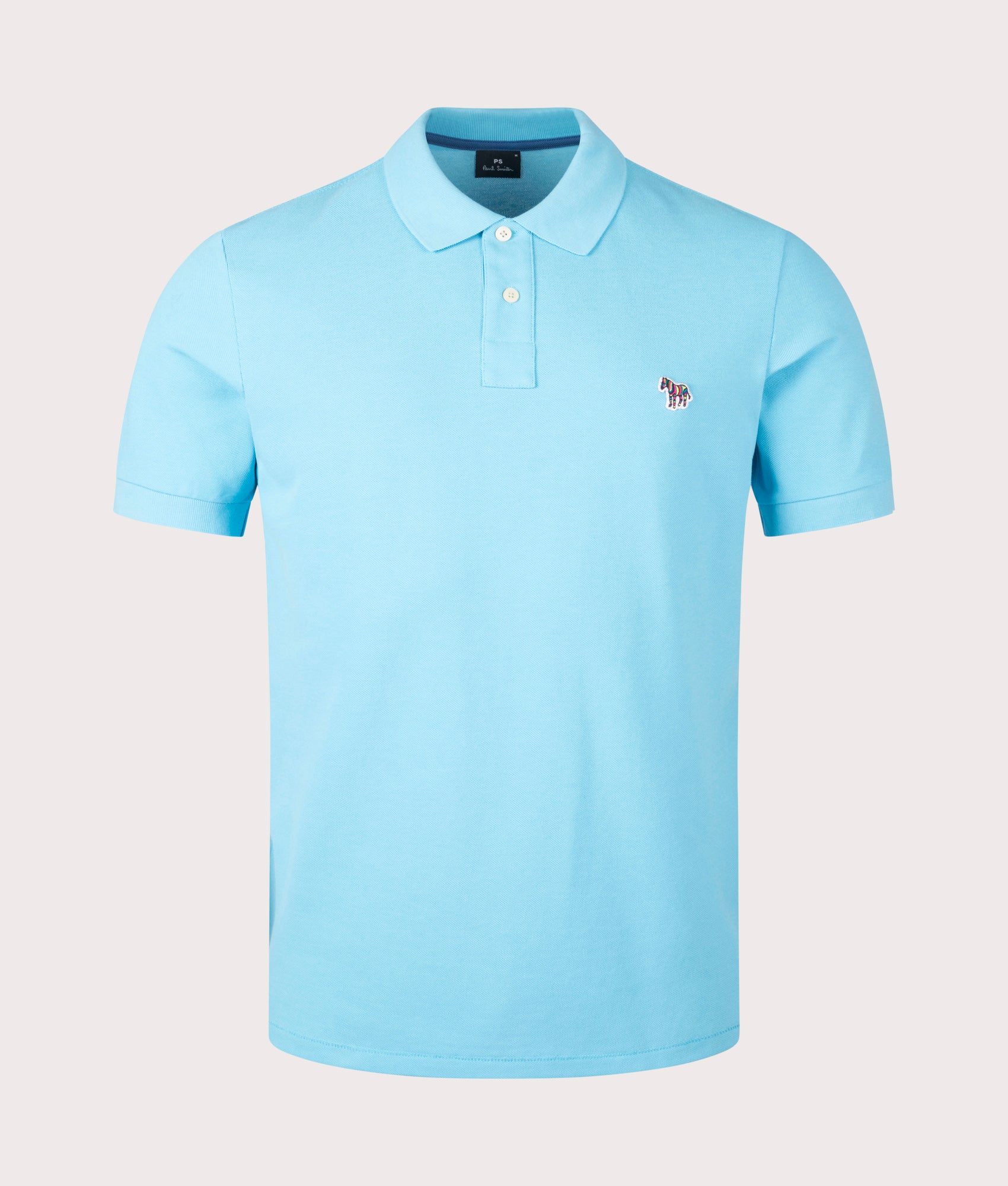 Zebra Polo Shirt in Turquoise Blue by PS Paul Smith | EQVVS Menswear