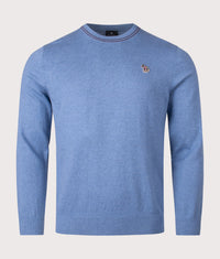 Zebra Badge Jumper: 43 Greyish Blue