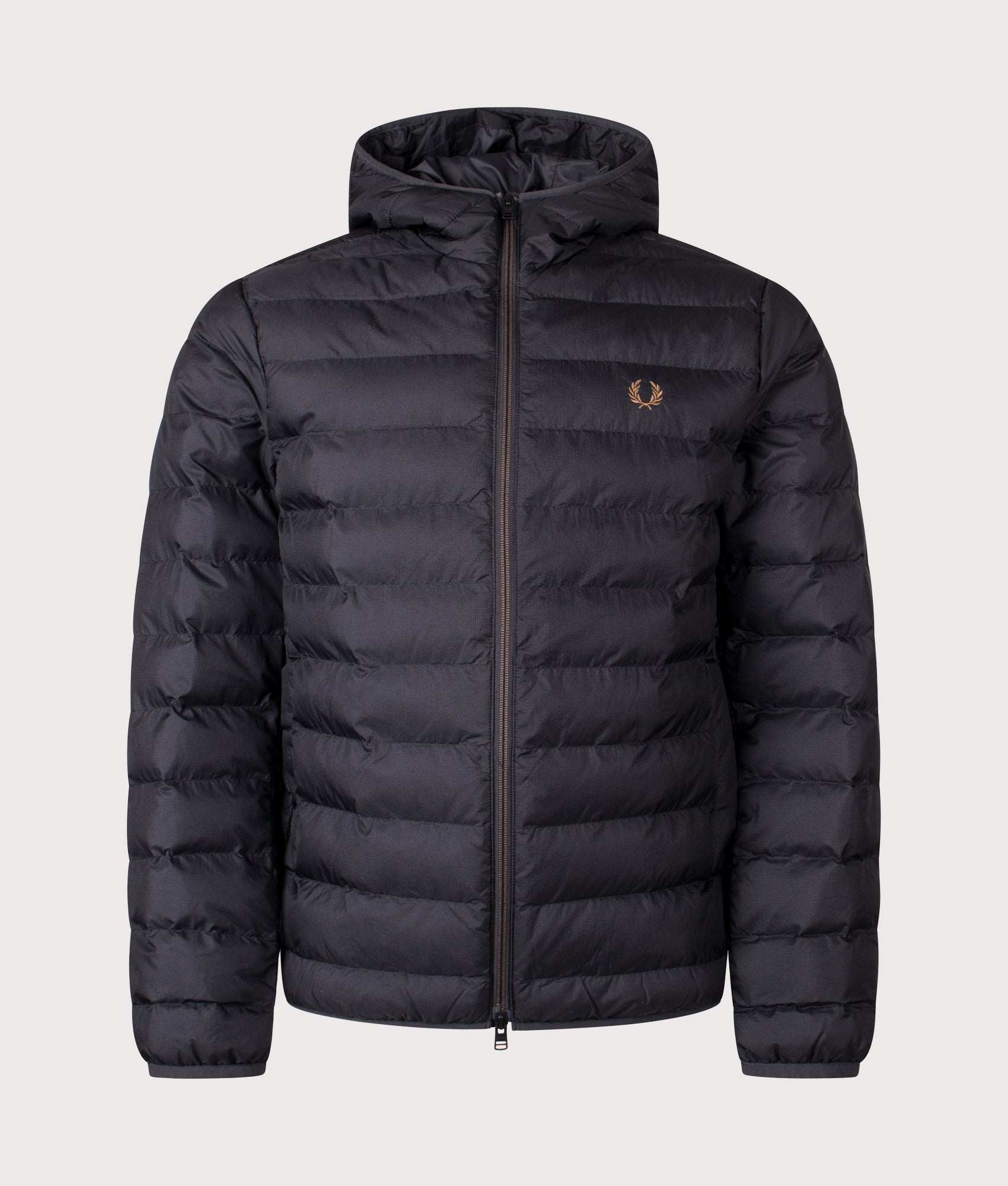 Hooded Insulated Jacket in Black | Fred Perry | EQVVS