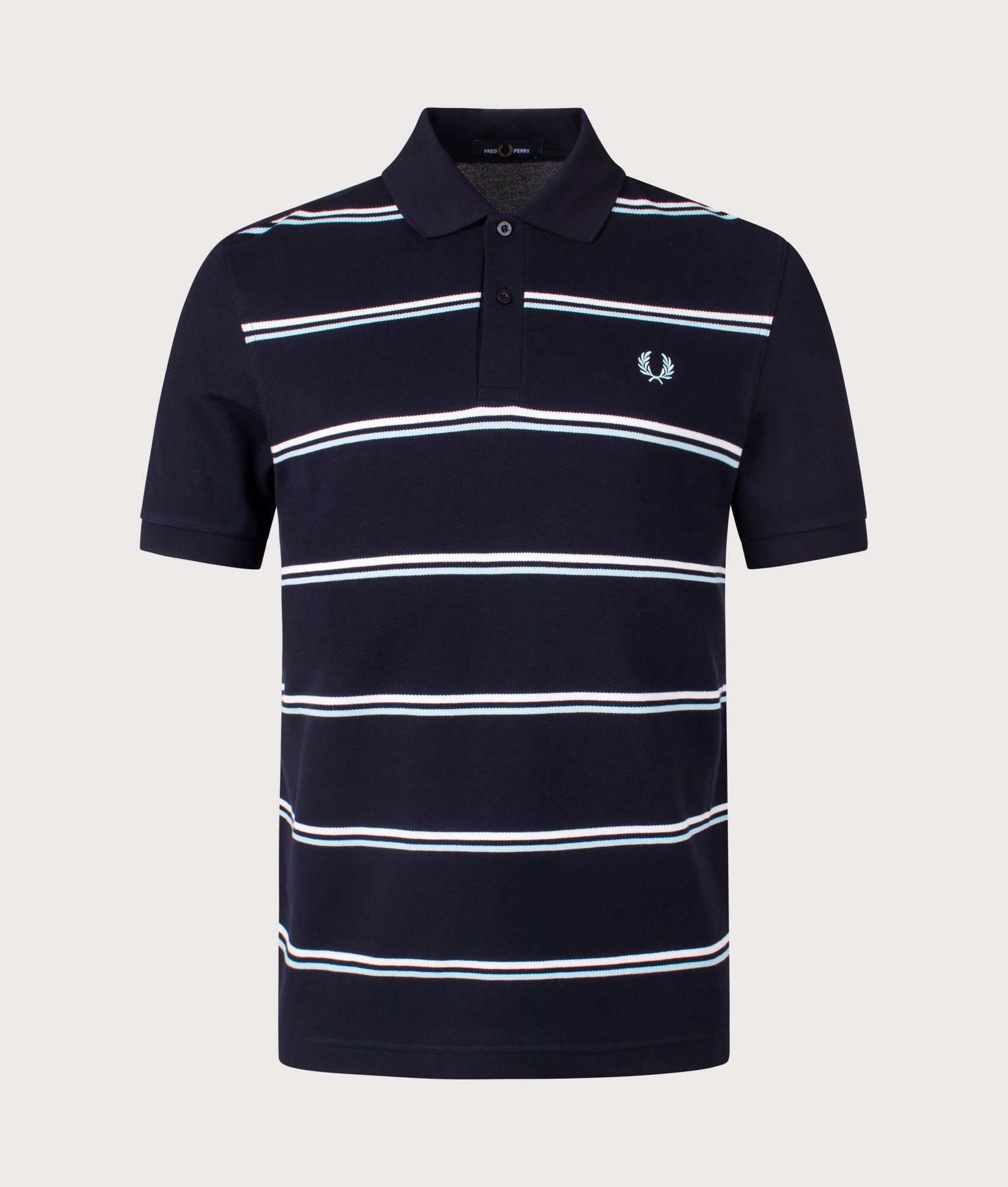 Striped Polo Shirt in Navy | Fred Perry | EQVVS