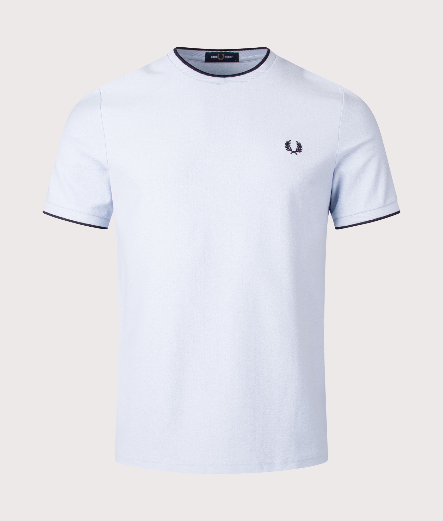 Crepe Piqué T-Shirt in Light Smoke | Fred Perry | EQVVS