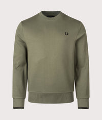 Crew Neck Sweatshirt: Z50 Laurel Wreath Green/Black