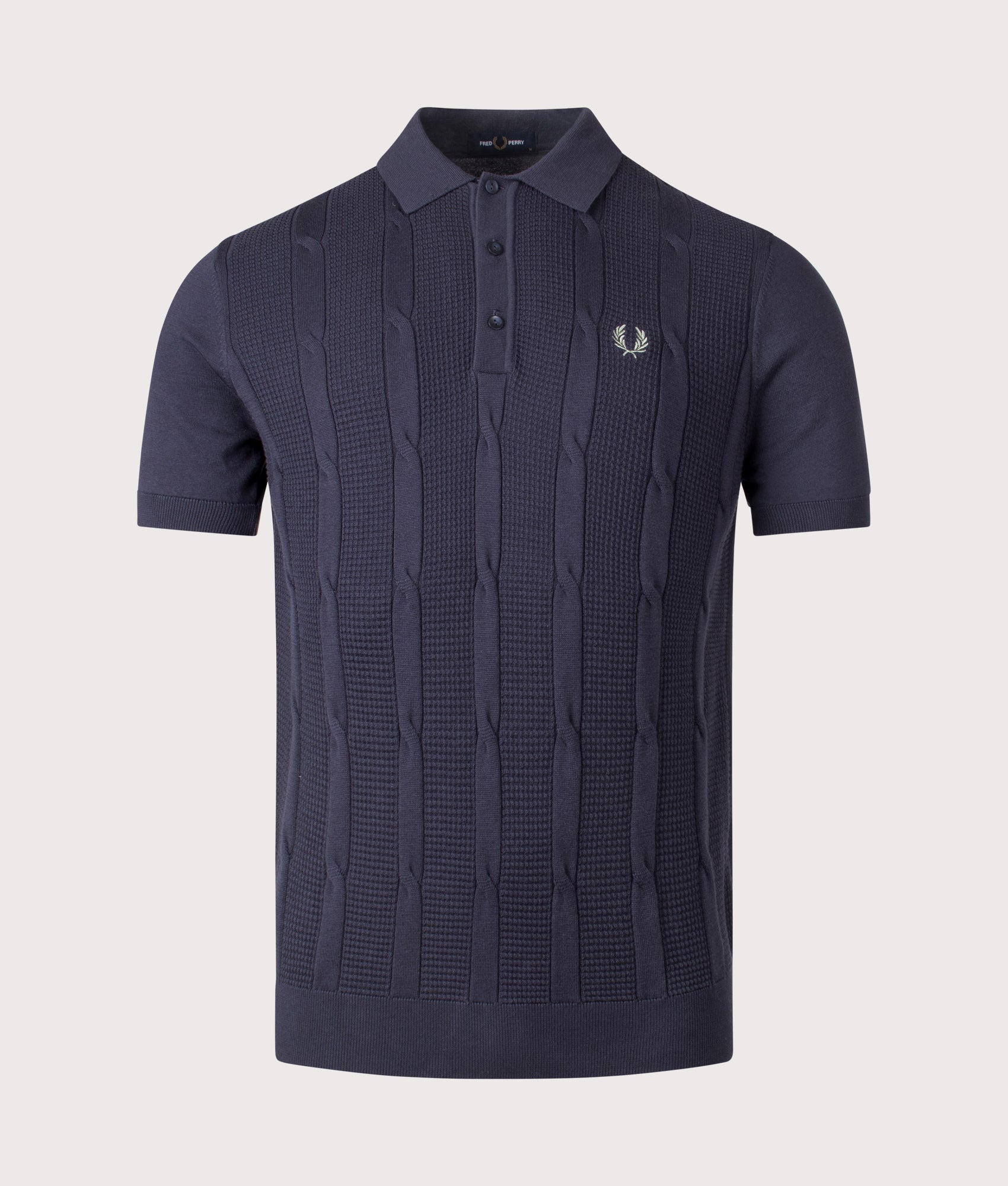 FRED PERRY Knitted Polo (そそ) Fred Perry knitted polo in navy | ASOS
