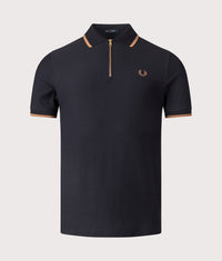 Crepe Piqué Polo Shirt: 102 Black
