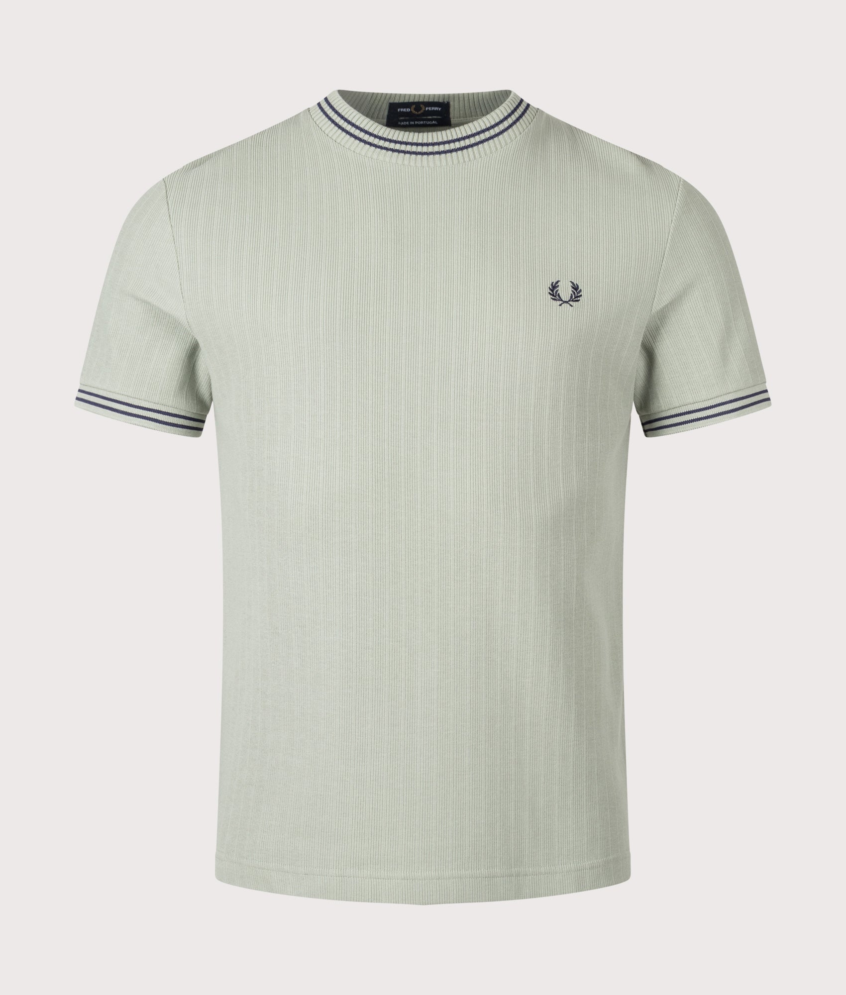 Ribbed Jersey T-Shirt in Bayleaf | Fred Perry | EQVVS