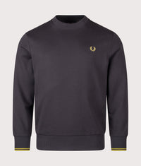 Crew Neck Sweatshirt: 58A Anchor Grey/Tennis Ball Yellow