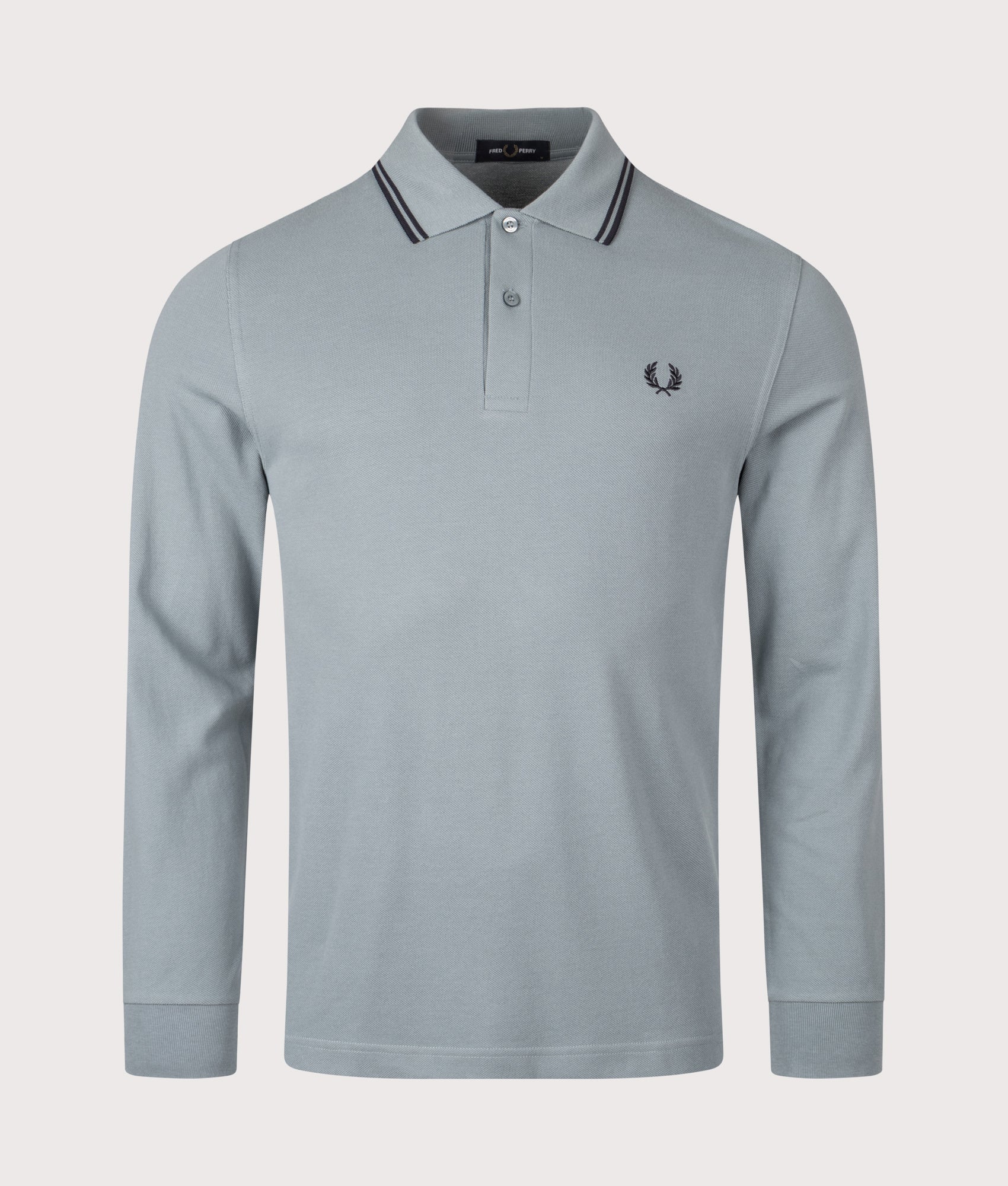 L/s Twin Tipped Polo Shirt in Stockport Blue/Navy | Fred Perry | EQVVS