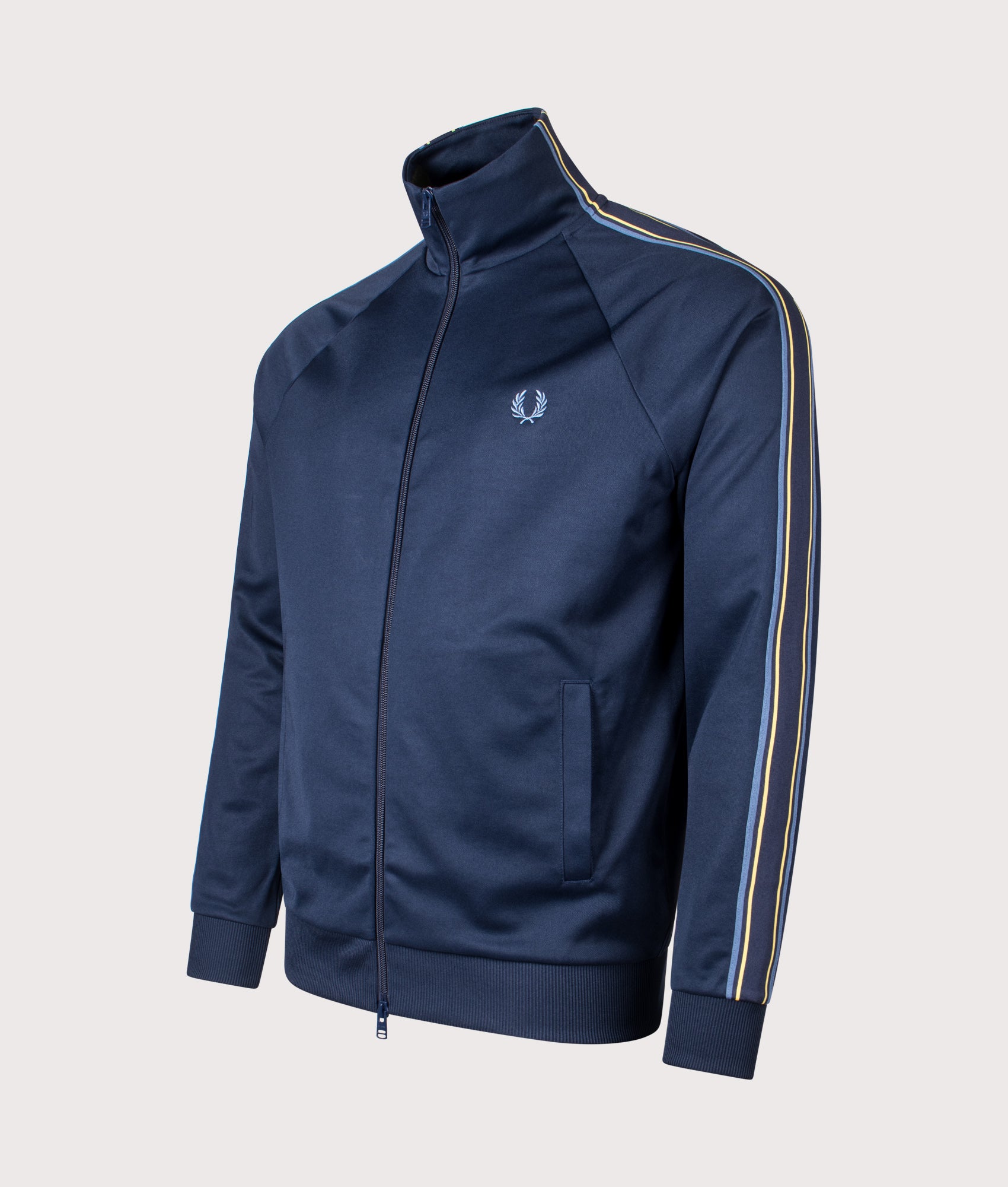 Tramline Tape Track Jacket in Tennis Blue | Fred Perry | EQVVS