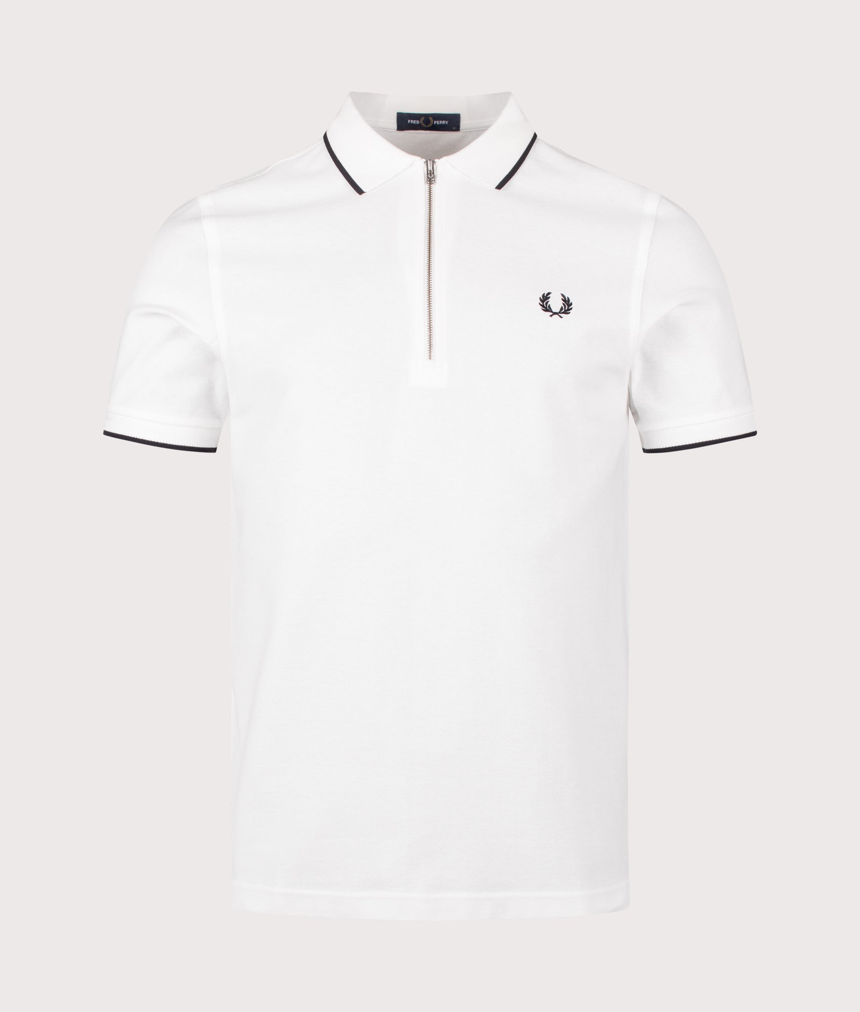 Regular Fit Crepe Piqué Polo Shirt in Snow White | Fred Perry | EQVVS
