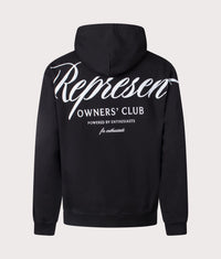 Represent Owners Club Script Hoodie: 001 Black