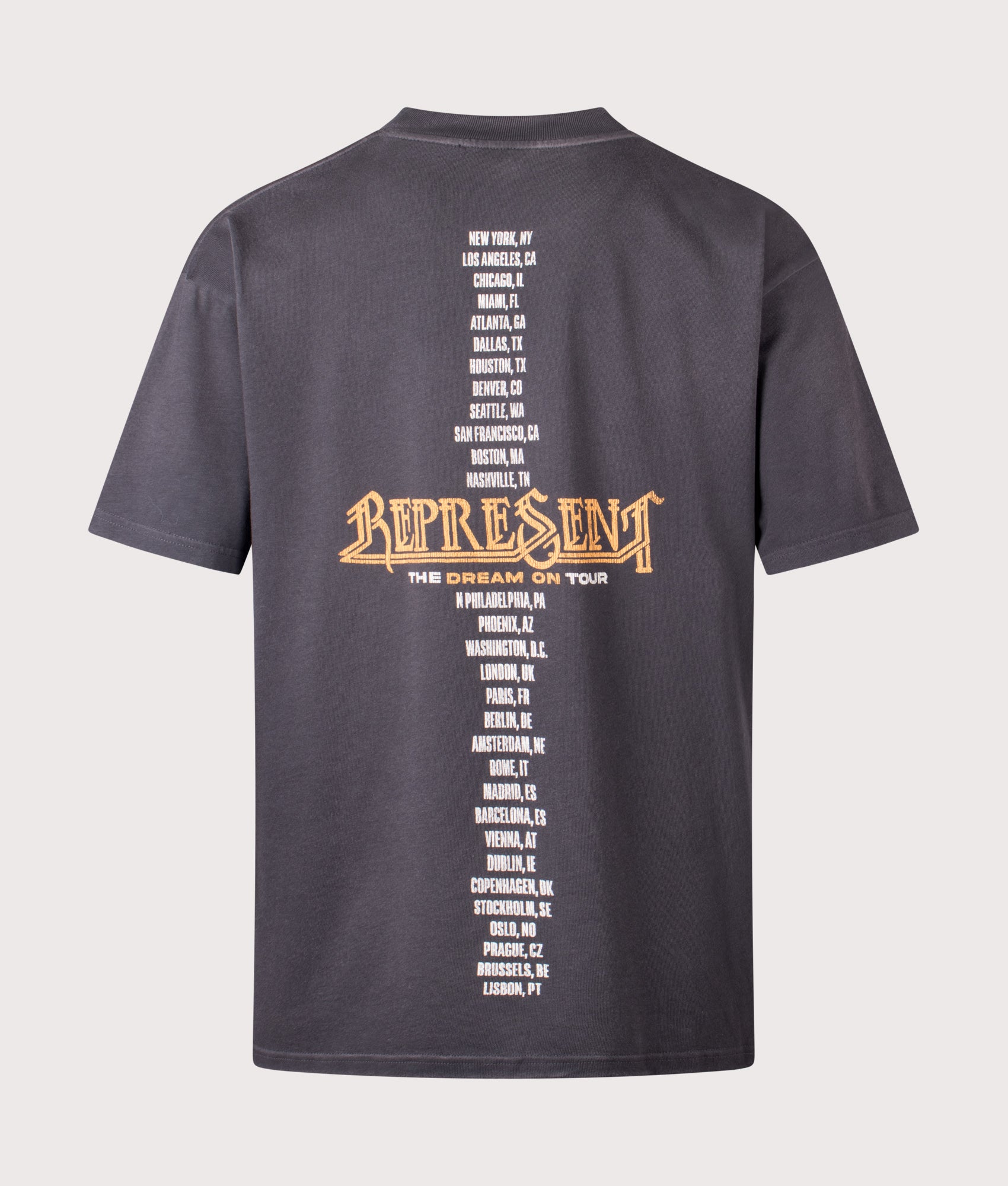 Golden Tour T-Shirt in Sun Fade Grey | Represent | EQVVS