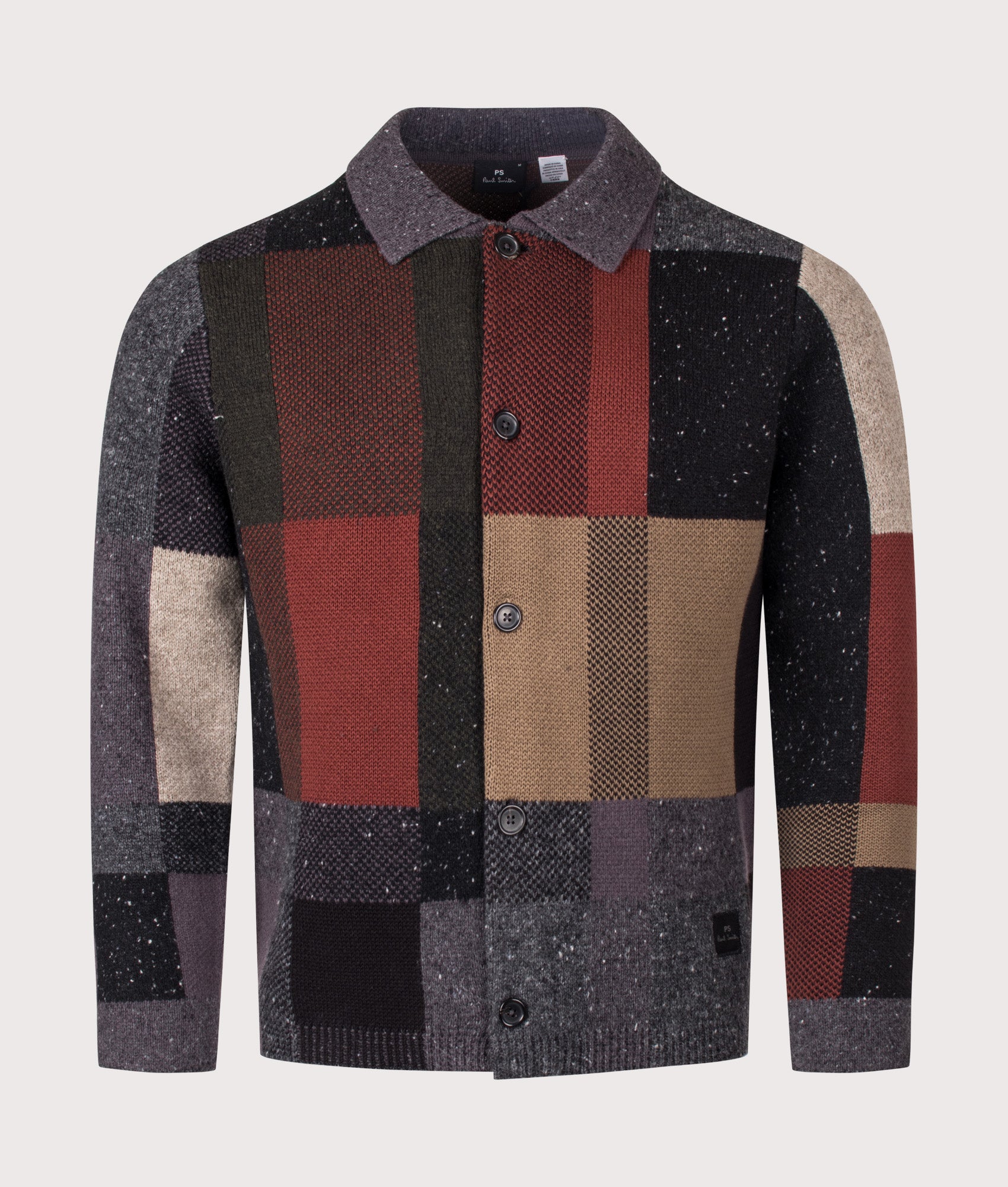 Regular Fit Pebbles Check Wool-Blend Cardigan | PS Paul Smith | EQVVS
