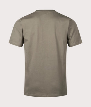 Norse Projects Relaxed Fit Johannes Organic Logo T-Shirt in 8076 Sediment Green back shot at EQVVS
