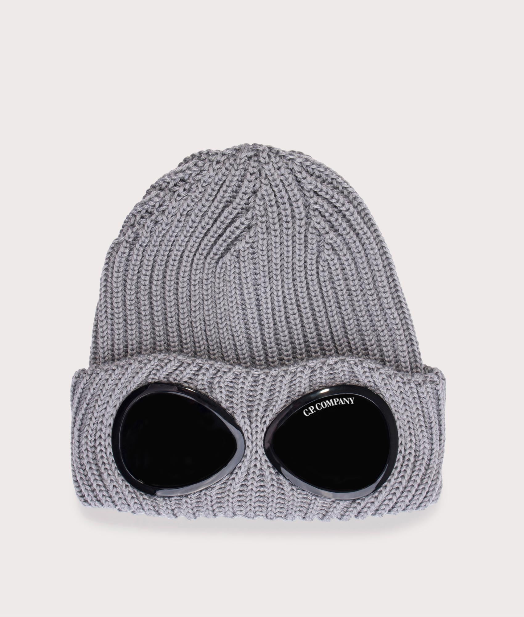 Merino Wool Goggle Lens Beanie Griffin Grey | C.P. Company | EQVVS