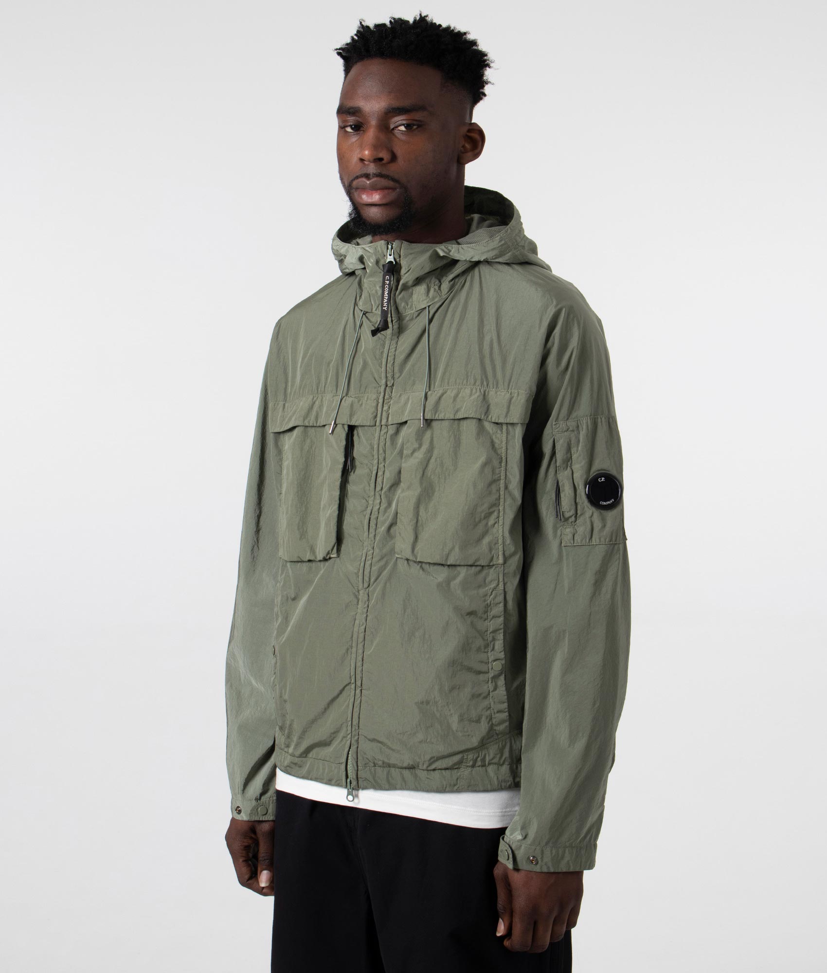 Chrome-R Hooded Jacket in Agave Green CP Company EQVVS For Men