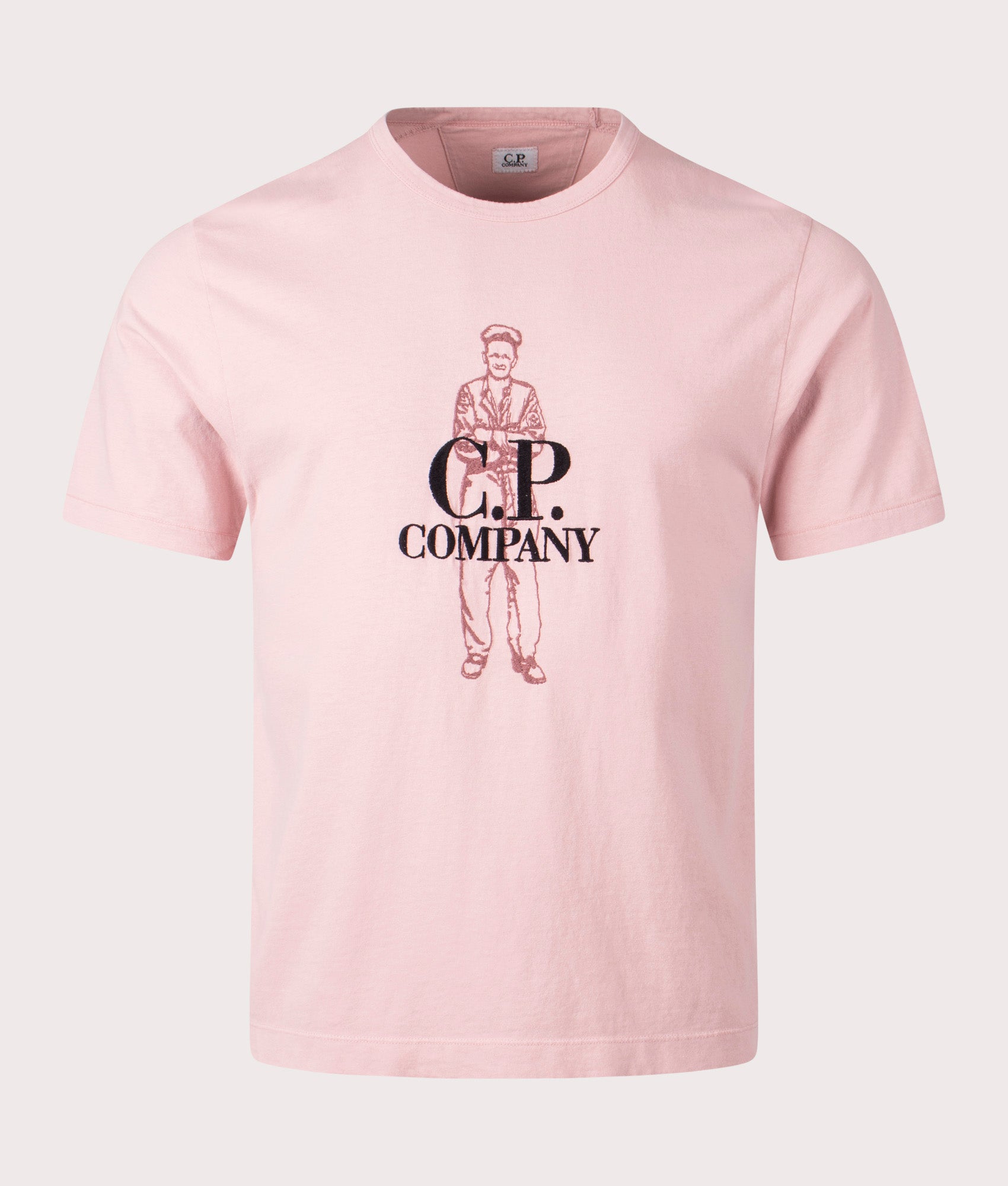 C.P. Company Large Logo T-Shirt in Misty Rose | EQVVS Menswear