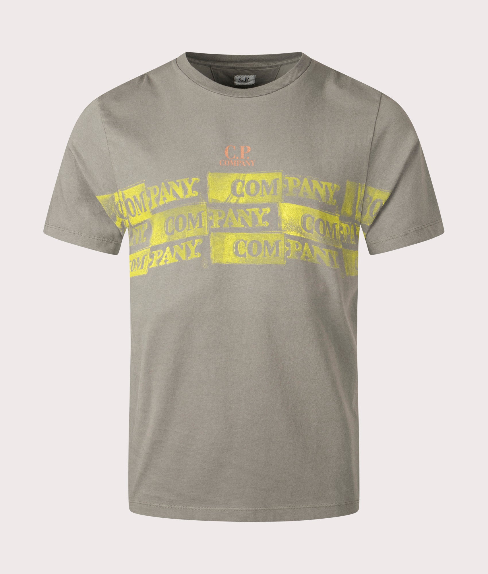 C.P. Company Horizontal Logo T-Shirt in Smoked Pearl | EQVVS C.P. Company Horizontal Logo T-Shirt in Smoked Pearl | EQVVS