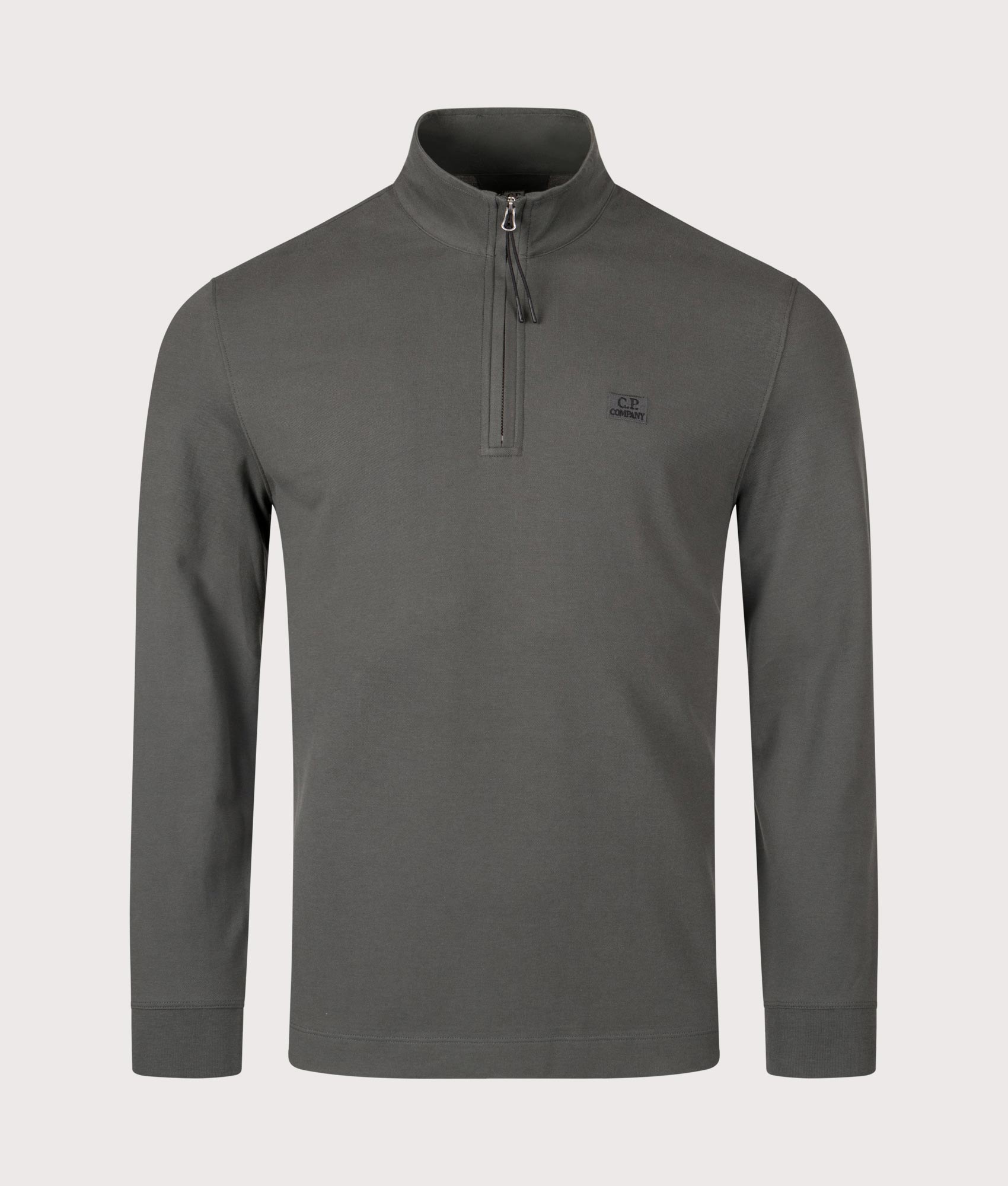 Stretch Piqué Quarter Zip Polo Shirt in Shadow Company EQVVS
