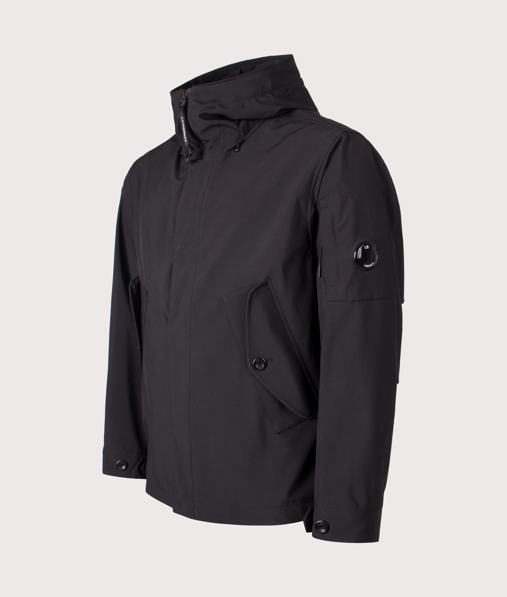C.P. Shell-R Goggle Jacket in Black | C.P. Company | EQVVS