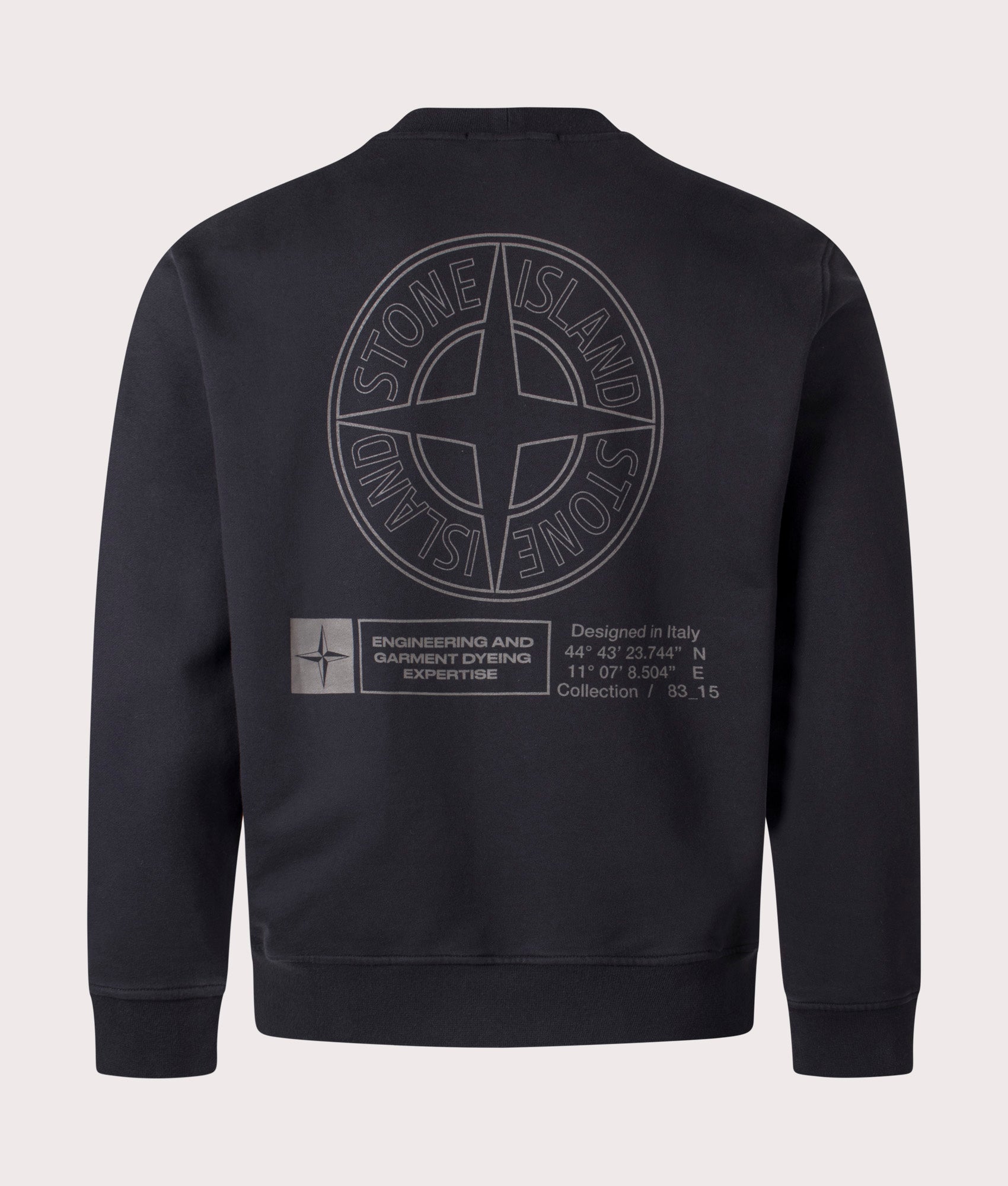 Oversized Industrial Four Sweatshirt in Black | STONE ISLAND | EQVVS