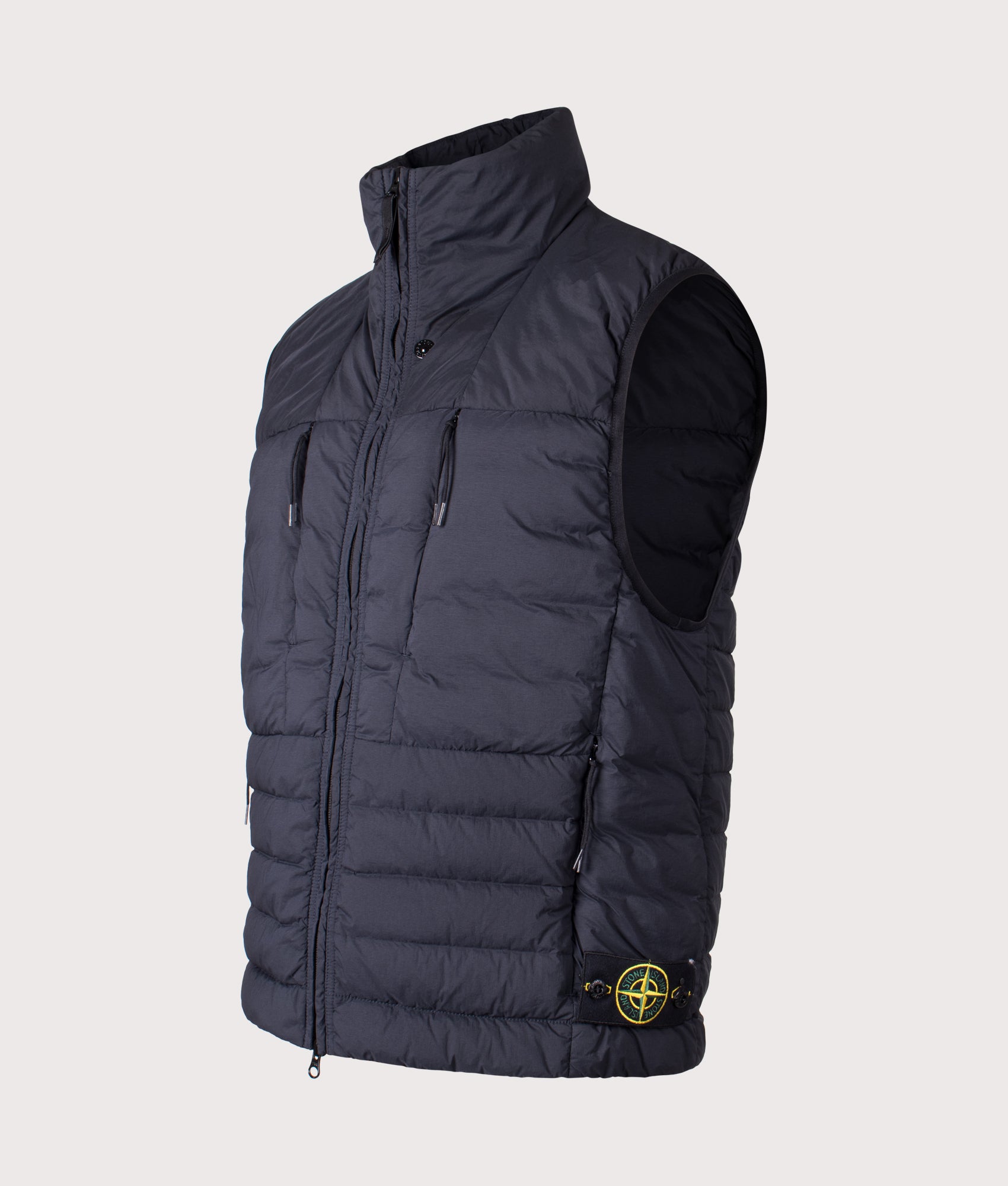 Seamless Tunnel Nylon Down-TC Vest in Navy Blue | STONE ISLAND | EQVVS