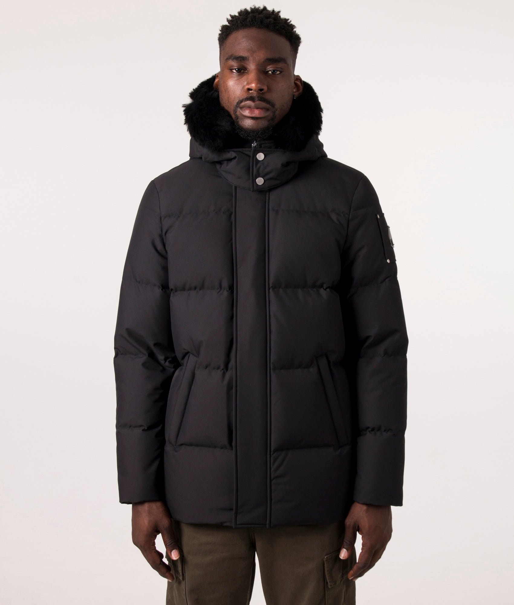 MOOSE MOOSE KNUCKLES◇ダウンジャケット/S/コットン/BLK/19A-MK8508LJ