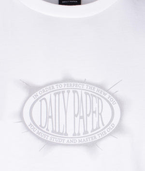 Glow T-Shirt in White by Daily Paper. EQVVS Detail Shot.