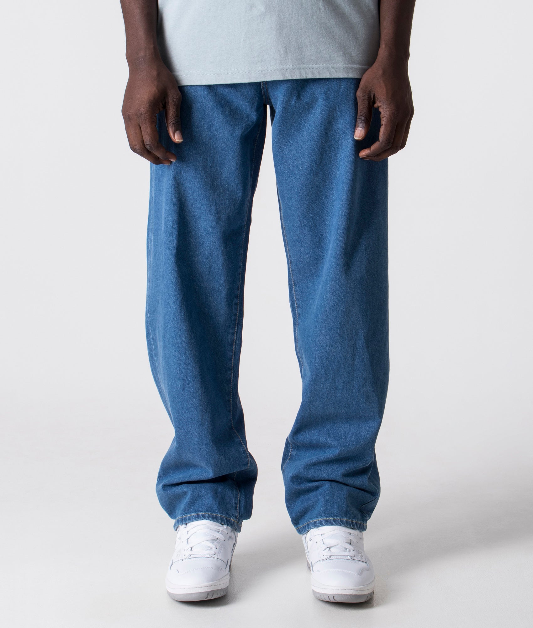 Relaxed Fit 90's Baggy 5 Jeans Stonewashed Denim, Stan Ray