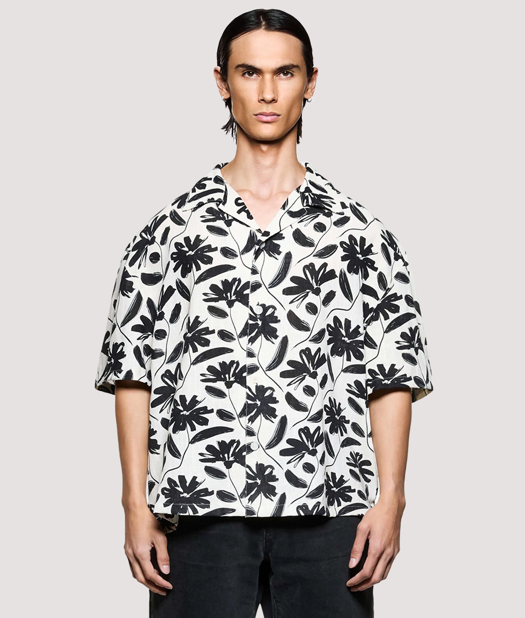 Box Fit Floral Linen S/S Vacation Shirt Raw | MKI MIYUKI ZOKU | EQVVS
