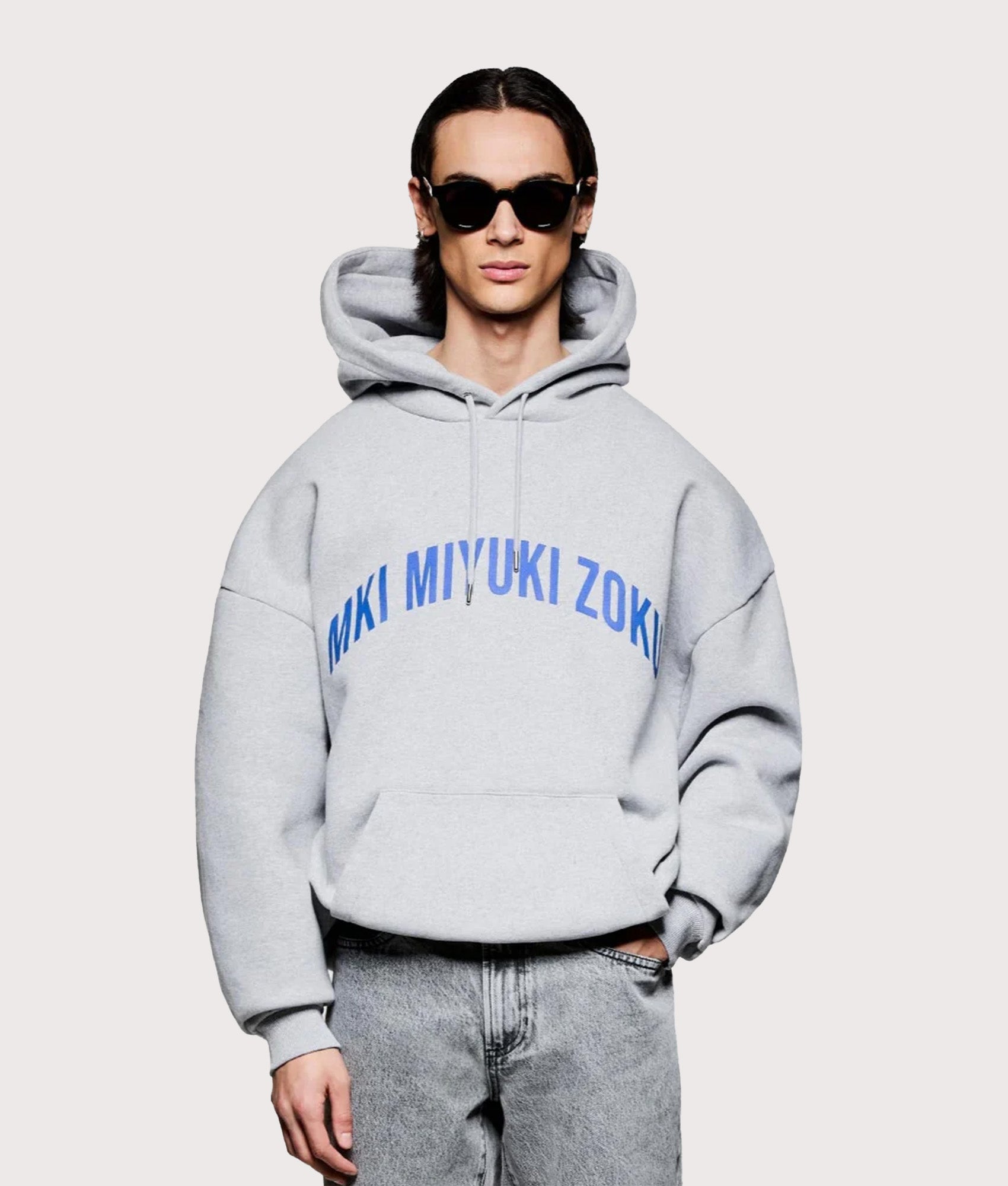 Oversized Arch Hoodie in Grey | MKI MIYUKI ZOKU | EQVVS