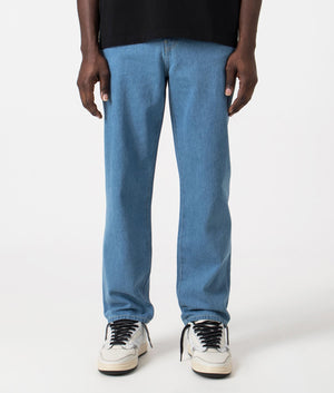 Wide 5 Jeans in Light Blue by Stan Ray. EQVVS Front Angle Shot.