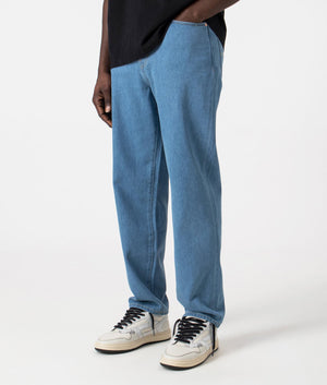 Wide 5 Jeans in Light Blue by Stan Ray. EQVVS Side Angle Shot.