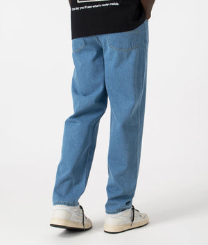 Wide 5 Jeans in Light Blue by Stan Ray. EQVVS Back Angle Shot.